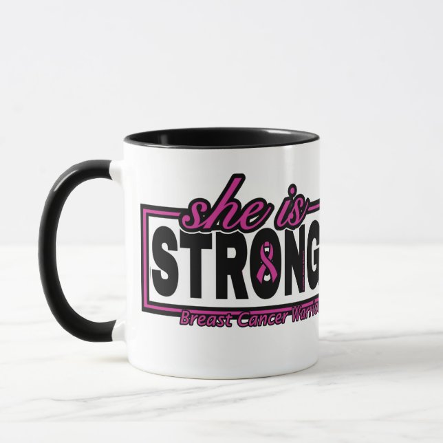 Mug Elle est FORTE...Cancer du sein (Gauche)