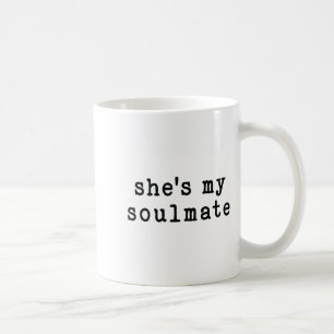 Mug Elle est mon âme sœur je ne le connais pas Drôle d