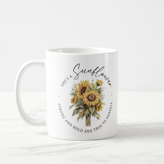 Mug Elle Est Une Inspiration Tournesol (Gauche)