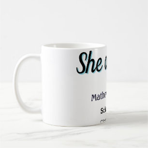 Mug Elle l'a fait simple noir classe moderne remise de