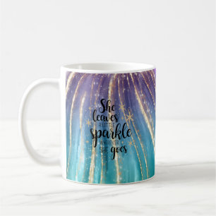 Mug Elle laisse une petite étincelle coups de pinceau 