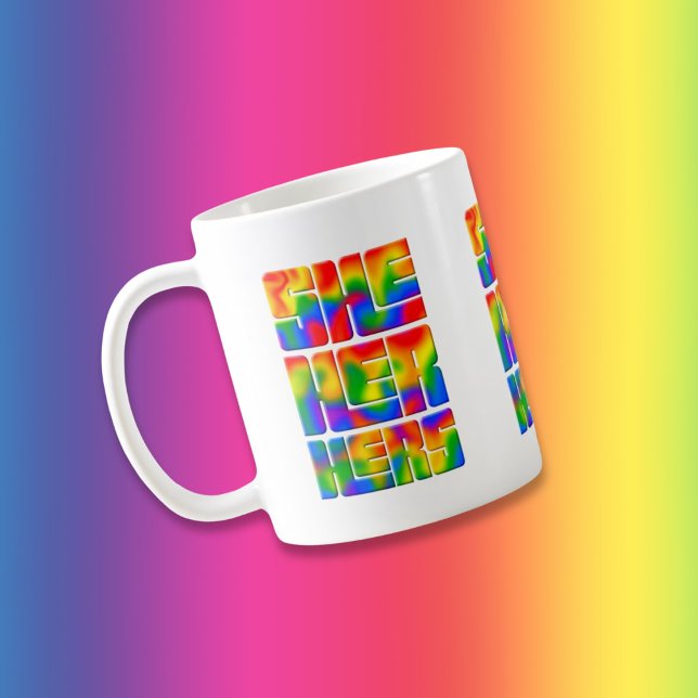 Mug Elle Ses Prononounes Arc-en-ciel (Créateur téléchargé)
