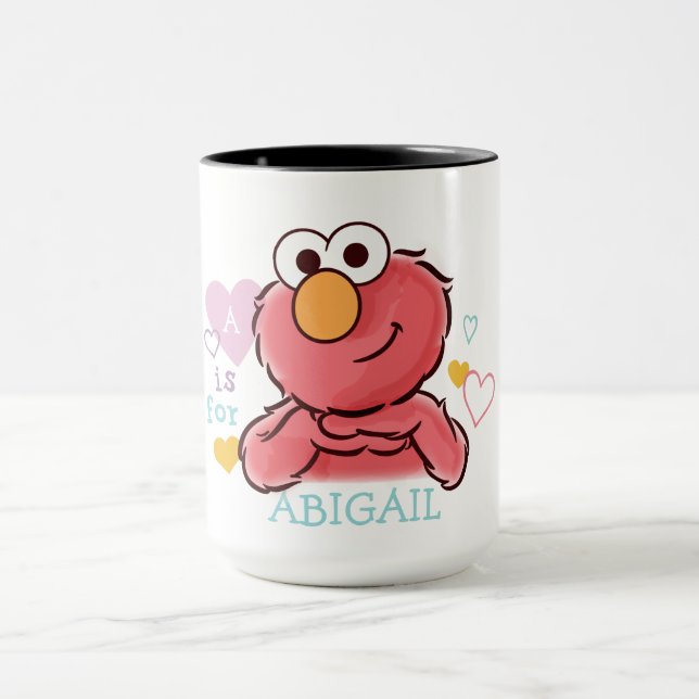 Mug Elmo adorable | Ajoutez votre propre nom (Centre)