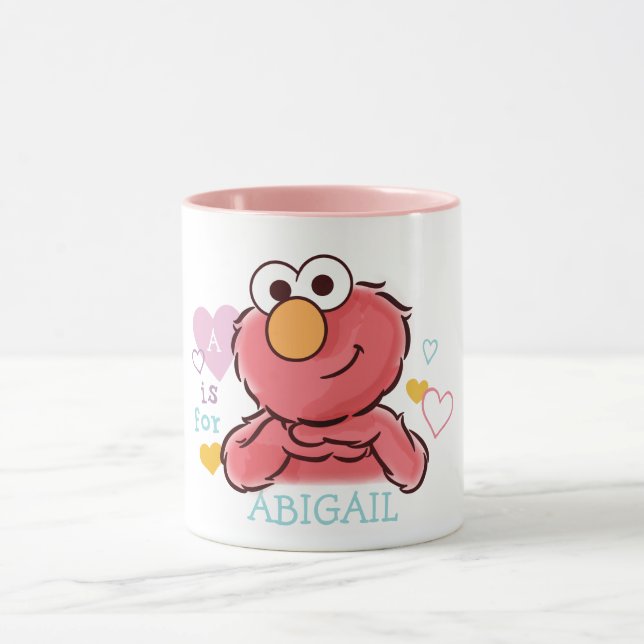 Mug Elmo adorable | Ajoutez votre propre nom (Centre)