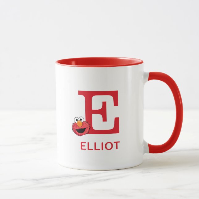 Mug Elmo Ajoutez Votre Nom Et Votre Monogramme E (Droite)