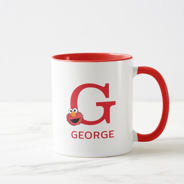 Mug Elmo Ajoutez Votre Nom Et Votre Monogramme G (Droite)