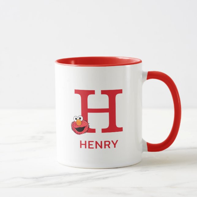 Mug Elmo Ajoutez Votre Nom Et Votre Monogramme H (Droite)