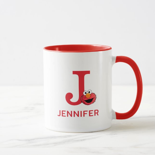 Mug Elmo Ajoutez Votre Nom Et Votre Monogramme J (Droite)