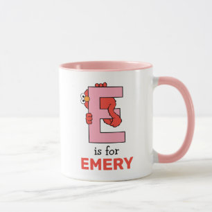 Mug Elmo Alphabet E Rose