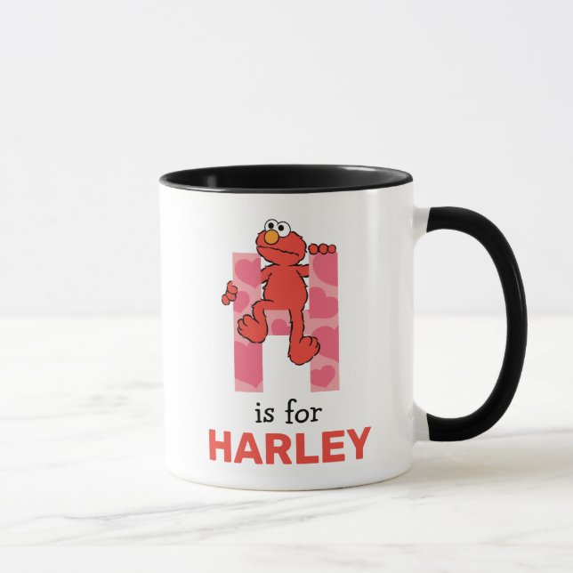 Mug Elmo Alphabet | H Cœurs (Droite)