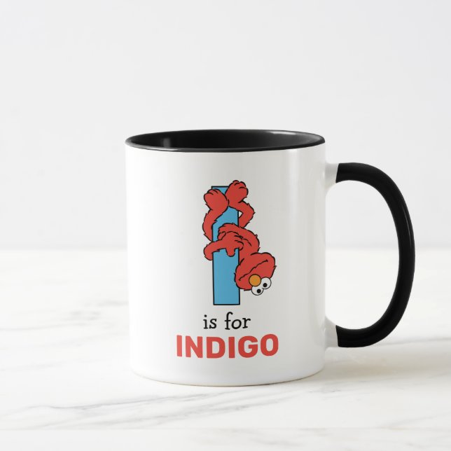Mug Elmo Alphabet | I Bleu (Droite)