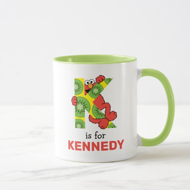 Mug Elmo Alphabet | K Kiwi (Droite)