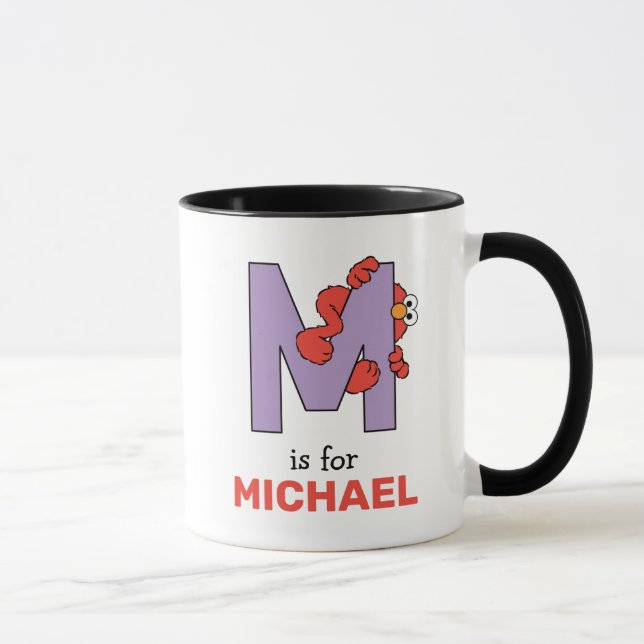 Mug Elmo Alphabet | M pourpre (Droite)