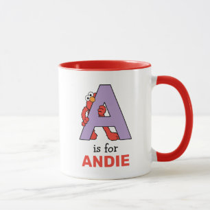 Mug Elmo Alphabet Un violet