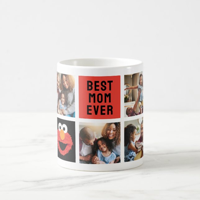 Mug Elmo Big Face | Maman - Photo Collage (Centre)