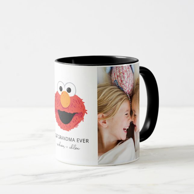 Mug Elmo Big Face | Meilleure grand-mère - Photo (Devant droit)