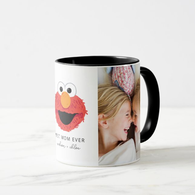 Mug Elmo Big Face | Meilleure maman - Photo (Devant droit)