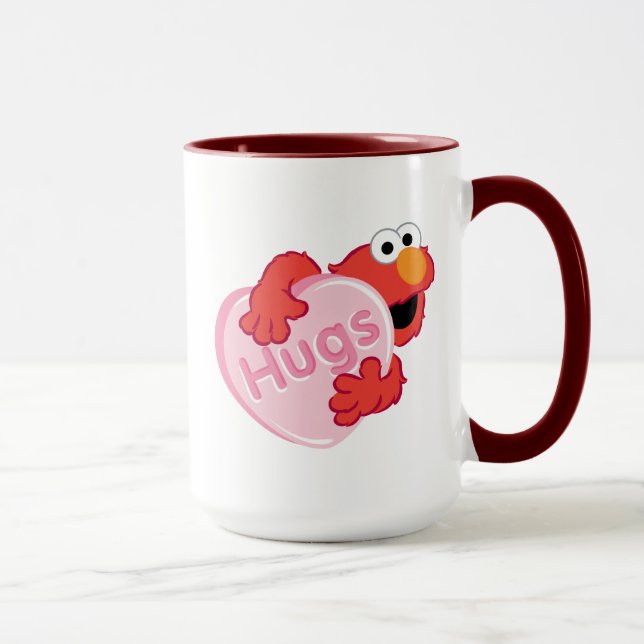 Mug Elmo "Câlins" Bonbon du Cœur de la Saint-Valentin (Droite)