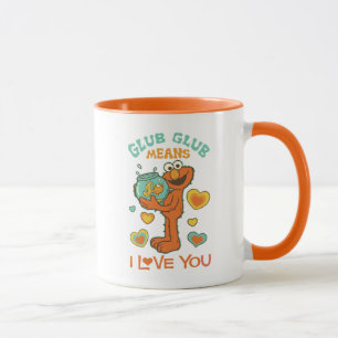 Mug Elmo Holding son poisson rouge animal