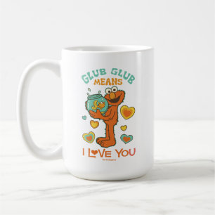 Mug Elmo Holding son poisson rouge animal