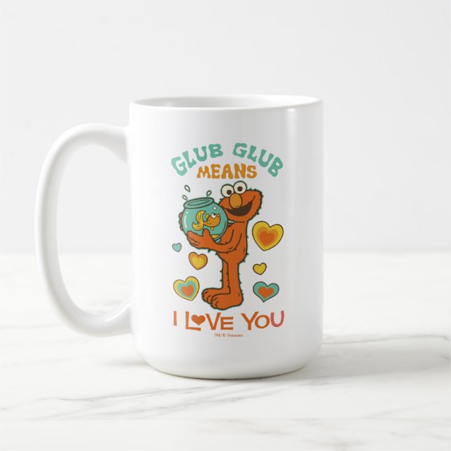 Mug Elmo tenant son poisson rouge (Gauche)