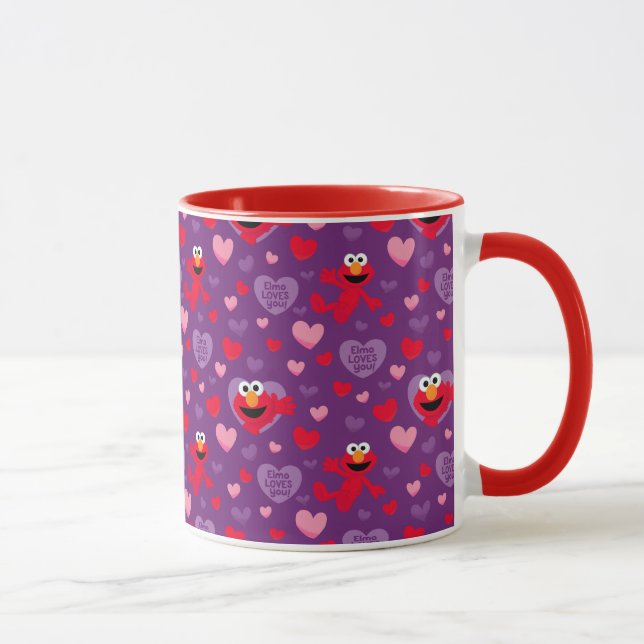 Mug Elmo vous aime Motif de la Saint Valentin (Droite)