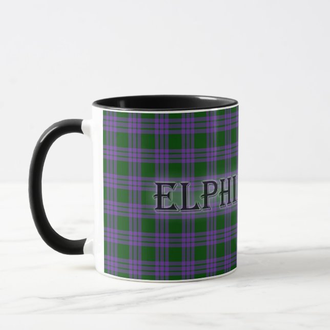 Mug Elphinstone Tartan au nom de famille (Gauche)