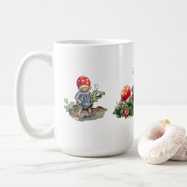 Mug Elsa Beskow Enfants du bol forestier (Avec donut)