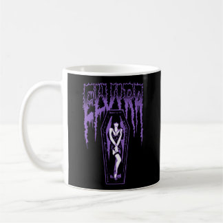 Mug Elvira Maîtresse Du Nom Foncé Purple Coffin