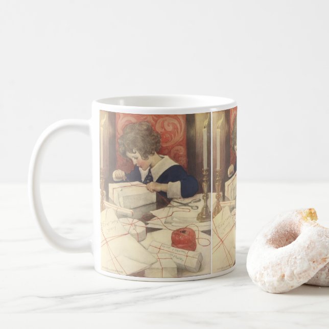 Mug Emballage des cadeaux de Noël, Jessie Willcox Smit (Avec donut)