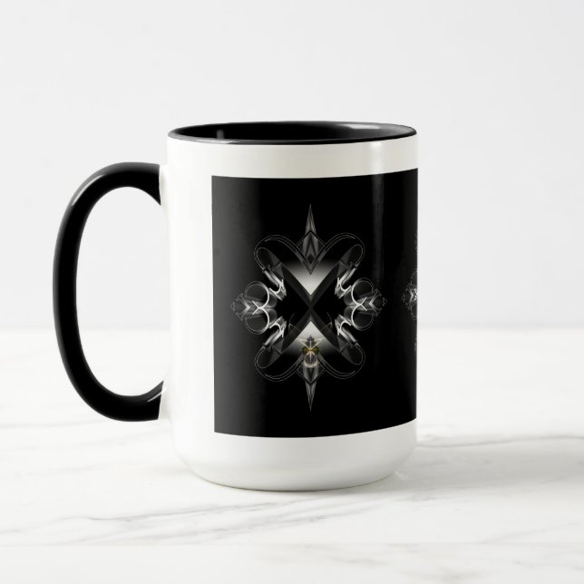 Mug Emblème Akcenought sur noir par Xzendor7 (Gauche)