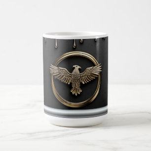 Mug Emblème d'aigle doré aux ailes déployées