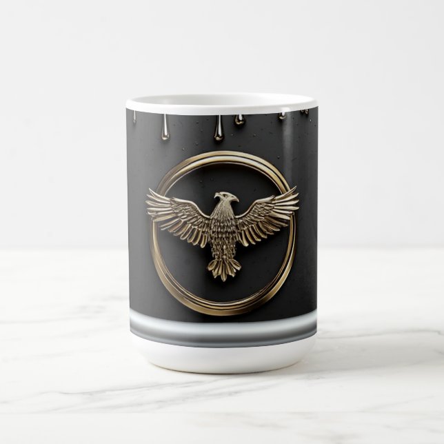 Mug Emblème d'aigle doré aux ailes déployées (Centre)