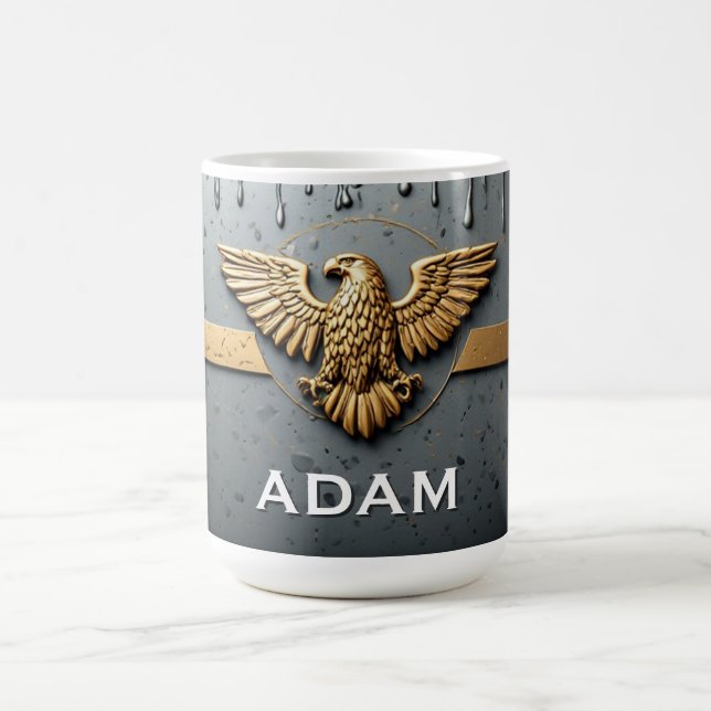 Mug Emblème d'aigle doré aux ailes déployées (Centre)