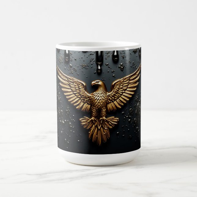 Mug Emblème d'aigle doré aux ailes déployées (Centre)