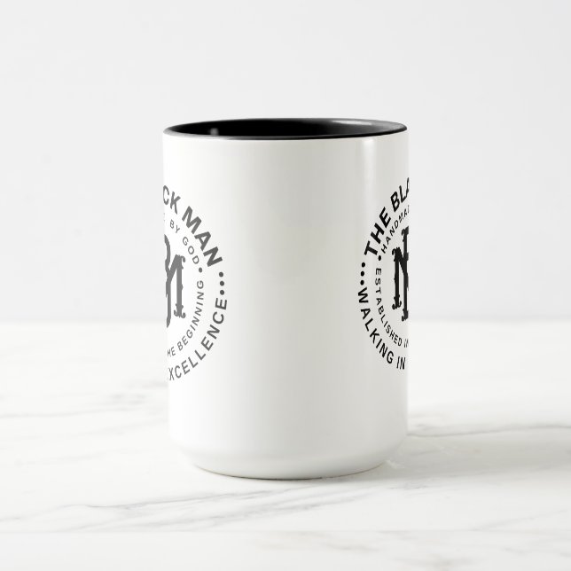 Mug Emblème de Black Man - Citation Motivationnelle Mu (Centre)