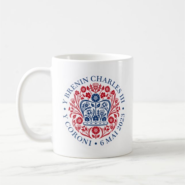 Mug Emblème de couronnement du roi Charles III, souven (Gauche)