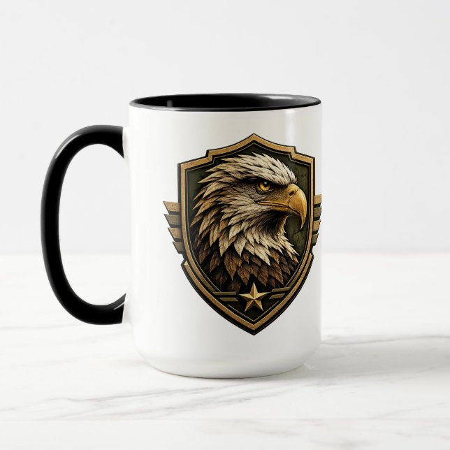 Mug Emblème de crête d'aigle militaire (Gauche)