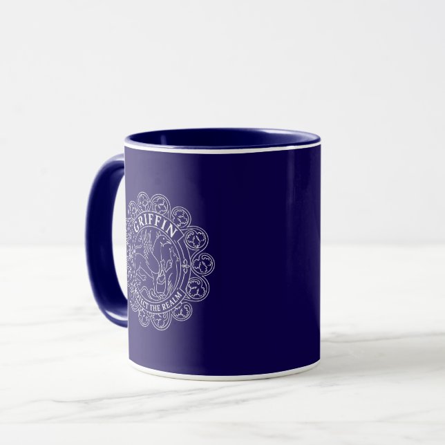 Mug Emblème de griffon Protéger le Royaume Blason Vint (Devant gauche)