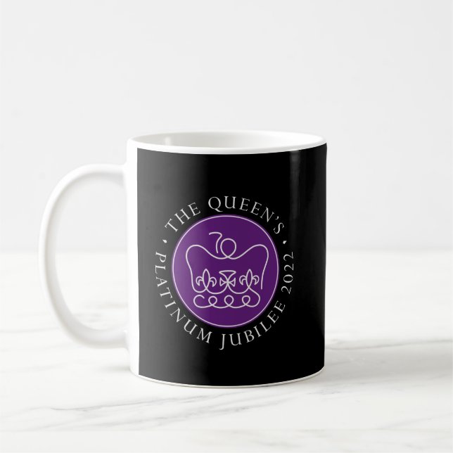 Mug Emblème de Jubilé de Platine sur Arrière - plan no (Gauche)