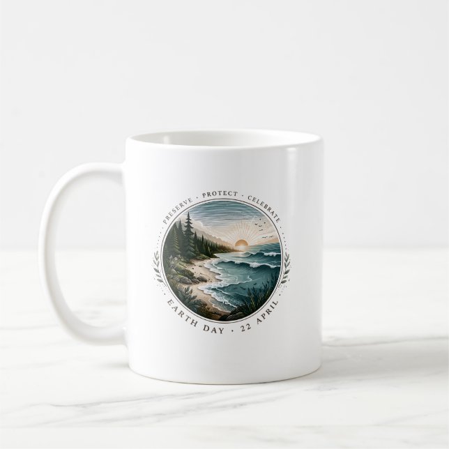 Mug Emblème de la Journée de la Terre – Conception de  (Gauche)
