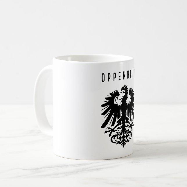 Mug emblème de la ville d'Oppenheim Symbole Allemagne  (Devant gauche)