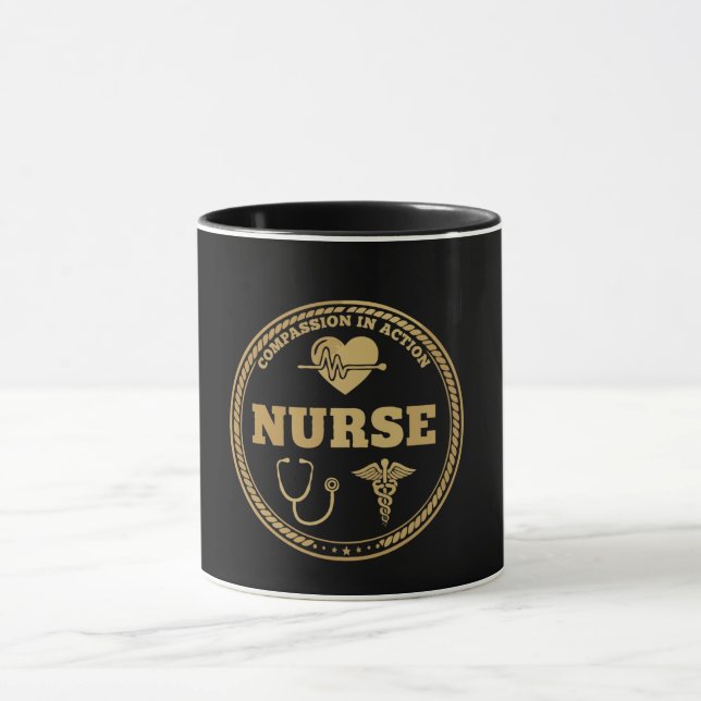 Mug Emblème de l'infirmière professionnelle | La compa (Centre)