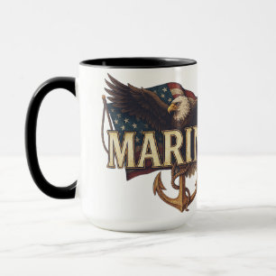 Mug Emblème de logo de vétéran du Corps des Marines Ve