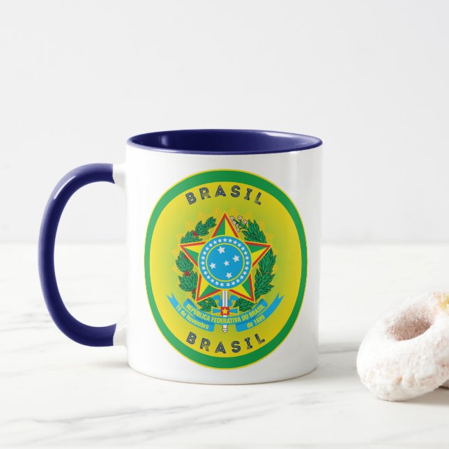 Mug Emblème du patrimoine brésilien (Avec donut)