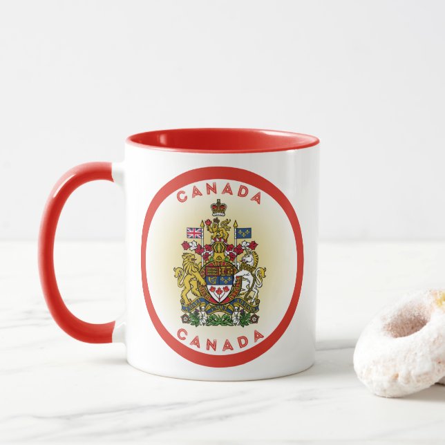 Mug Emblème du patrimoine canadien (Avec donut)
