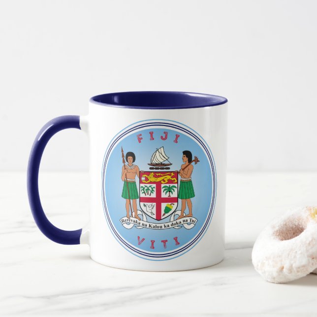 Mug Emblème du patrimoine fidjien (Avec donut)