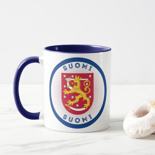 Mug Emblème du patrimoine finlandais (Avec donut)