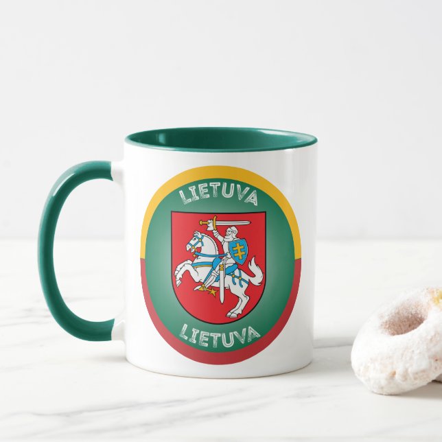 Mug Emblème du patrimoine lituanien (Avec donut)