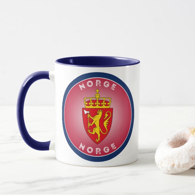 Mug Emblème du patrimoine norvégien (Avec donut)